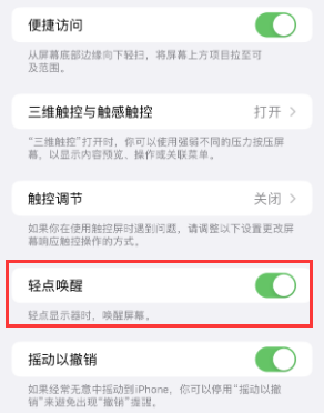 突泉苹果授权维修站分享iPhone轻点无法唤醒怎么办