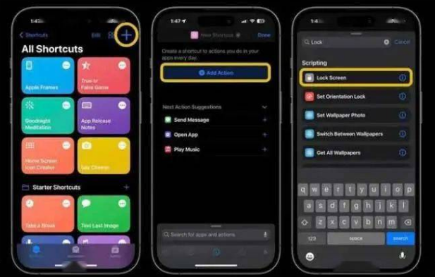 突泉苹果14锁屏维修店分享iPhone14升级iOS16.4后如何创建锁屏快捷方式 